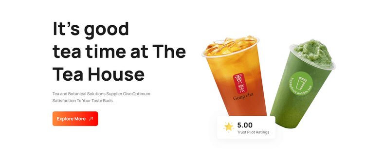 Tea House Landing Page